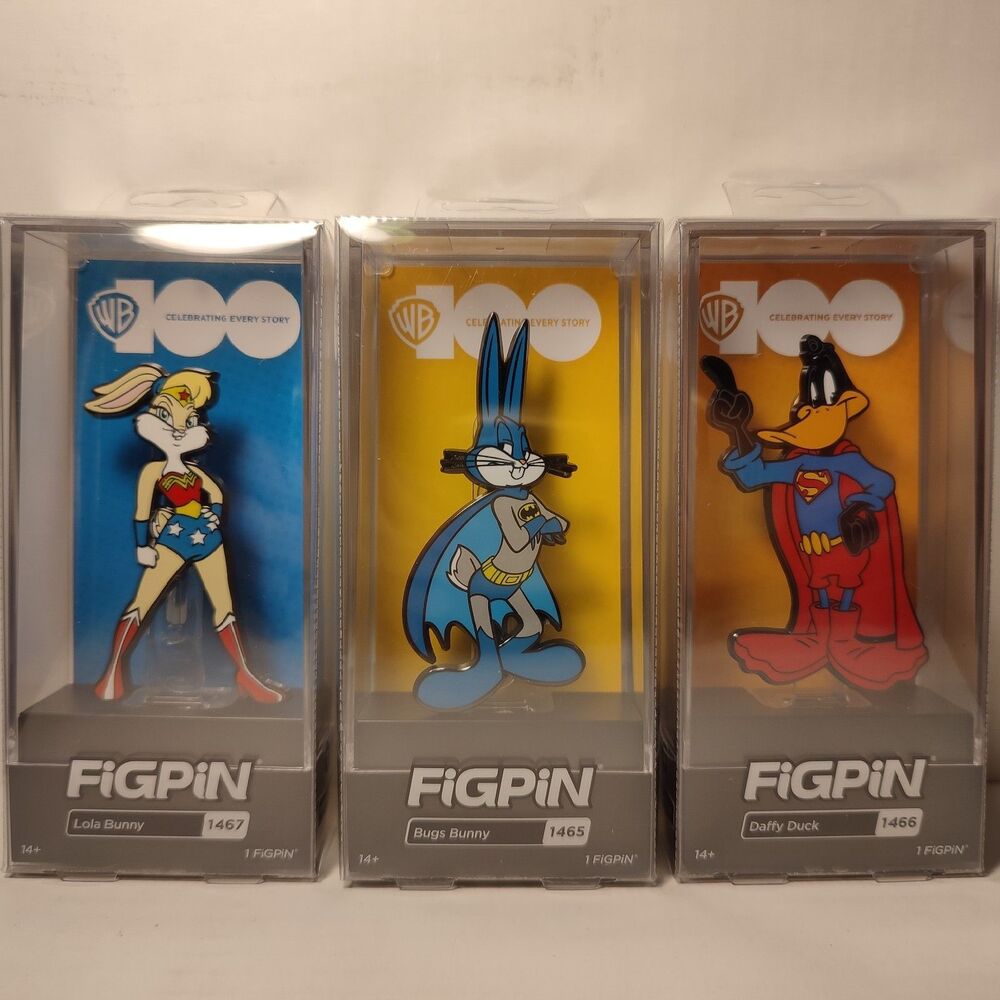 Looney Tunes Lola Bunny Bugs Bunny Daffy Duck DC Comics Cosplay FigPins Set Of 3
